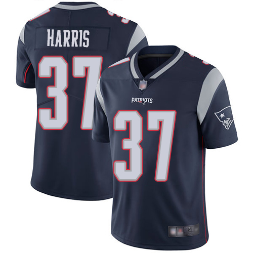 New England Patriots Football 37 Vapor Limited Navy Blue Men Damien Harris Home NFL Jersey